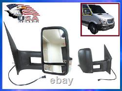 Pour 2006-2018 Mercedes Sprinter, rétroviseur latéral électrique de la porte avant côté passager.