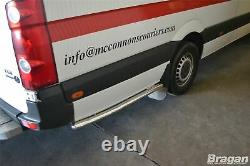 Pour S’adapter 06 14 L4 Elwb Mercedes Sprinter Stainless Steel Rear Of Wheel Side Bar