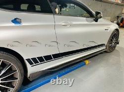 Universa Pour Mercedes Benz Carbon Fibre Side Jupe Extension Spoiler À Lèvres